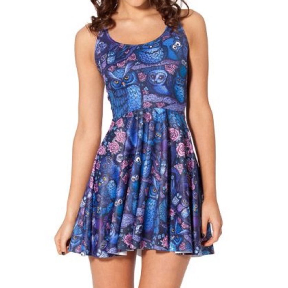 Black Milk Midnight Owl Skater Dress